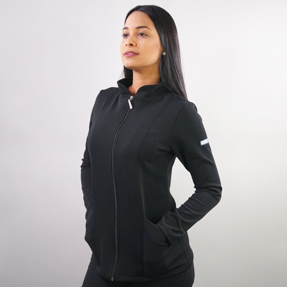 Polerón Clínico Mujer Spandex Negro — Ripholia