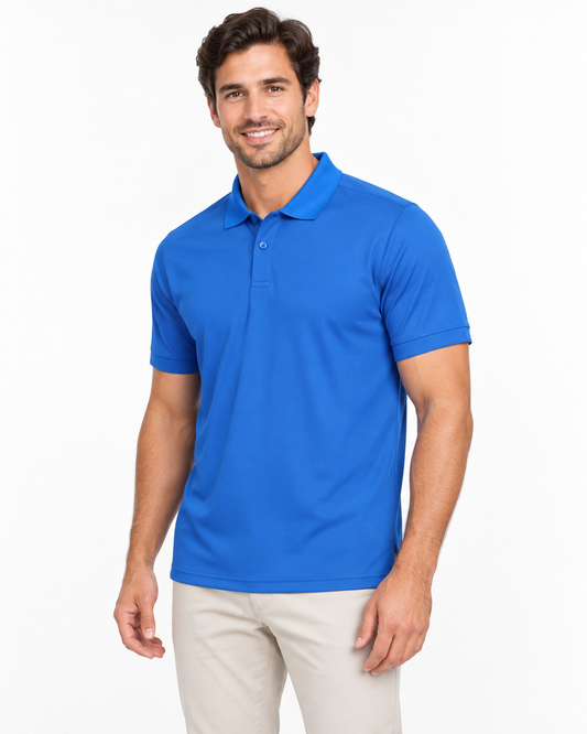 Polera Varón Dry Fresh M/C Azul rey — VMODEL