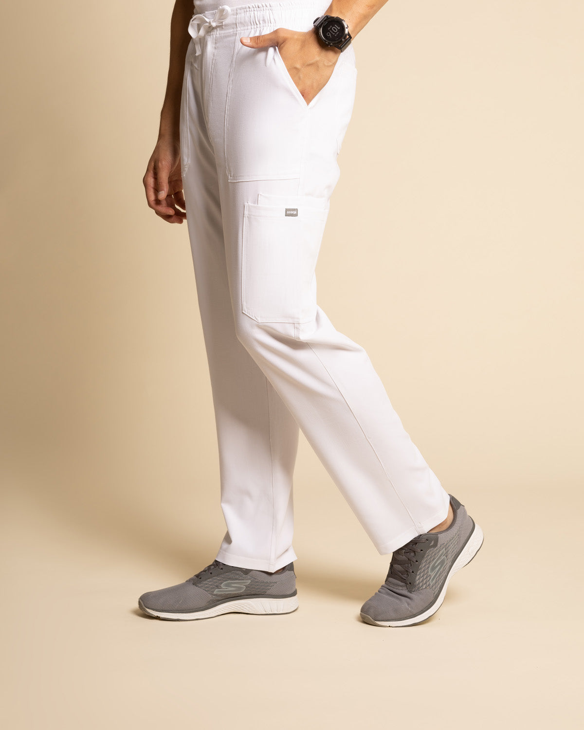 Pantalón Clínico Hombre Comfort HP-02 — Blanco — imagen oficial