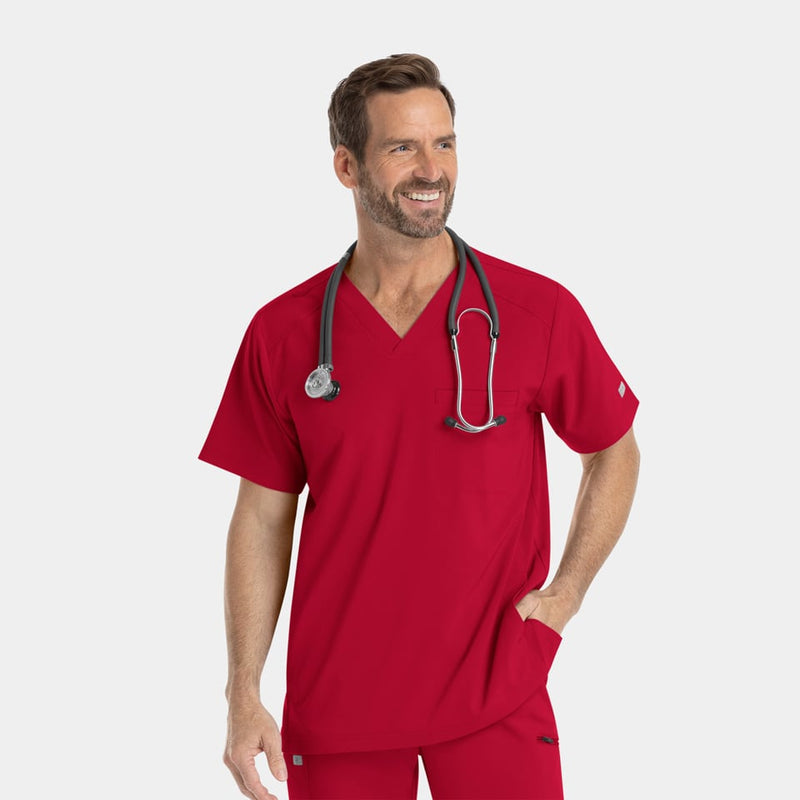 Top Clínico Hombre Epic 4851 — IRG Scrubs — Rojo