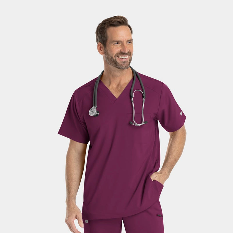 Top Clínico Hombre Epic 4851 — IRG Scrubs — Burdeo