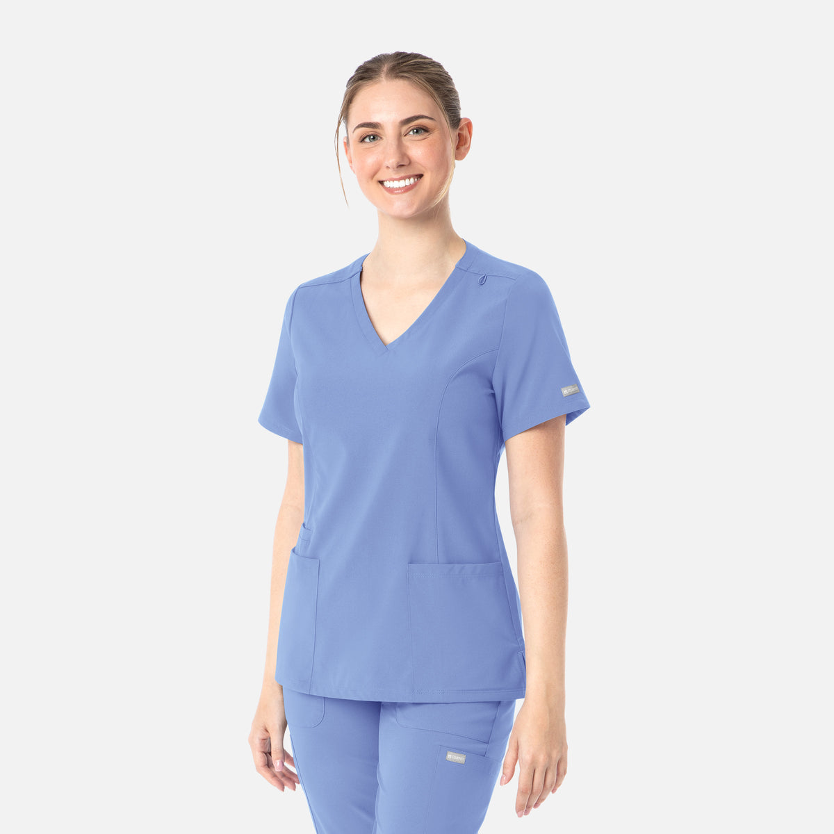 Top clínico mujer Momentum 5001 Maevn en color celeste