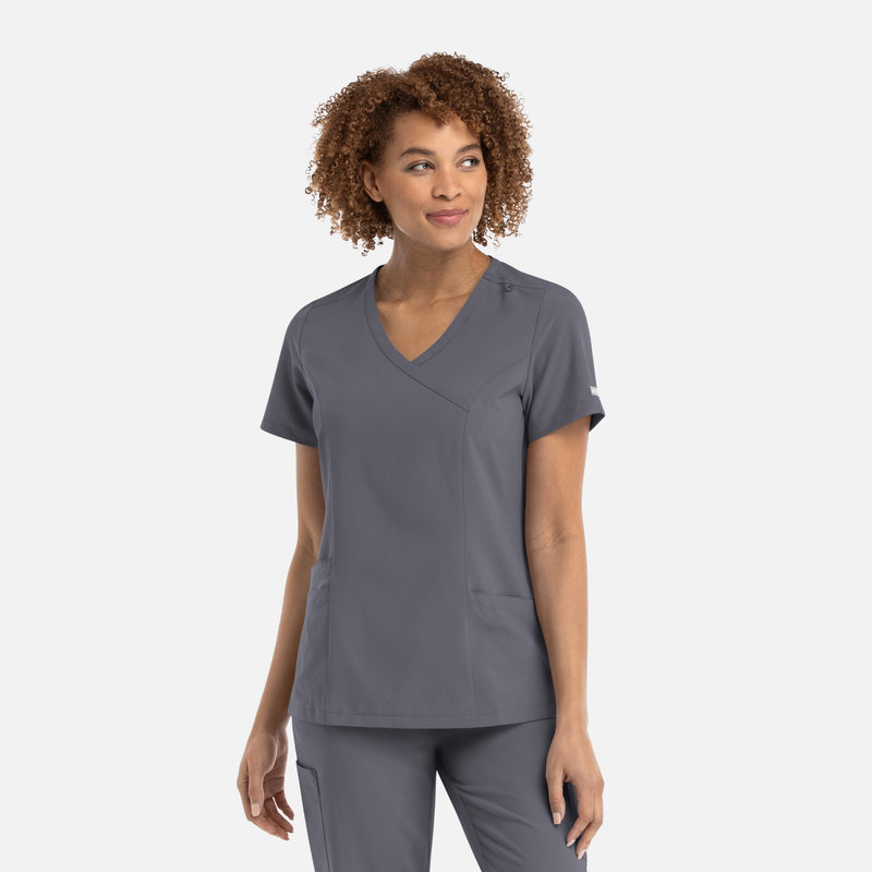 Top Clínico Mujer Momentum 5002 — Maevn — Gris