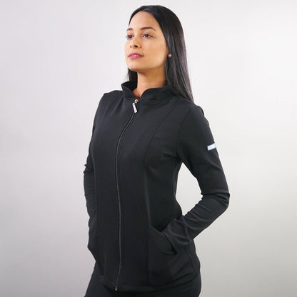 Polerón Clínico Mujer Spandex Negro — Ripholia