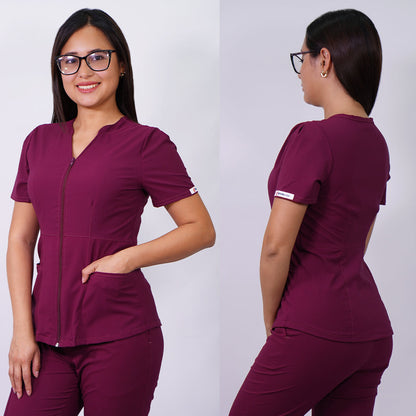 Delantal Clínico Mujer Azalea Burdeo — Ripholia