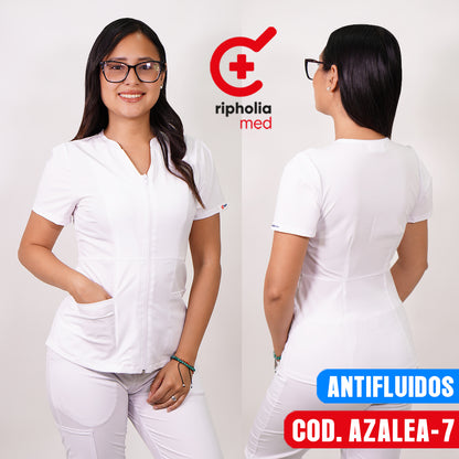 Delantal clínico mujer Azalea Ripholia en color blanco