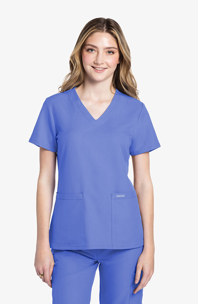 Top Clínico Mujer Originals Ultra CK953A — Cherokee — Celeste