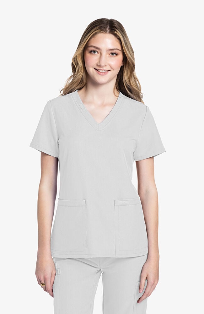 Top Clínico Mujer Originals Ultra CK953A — Blanco