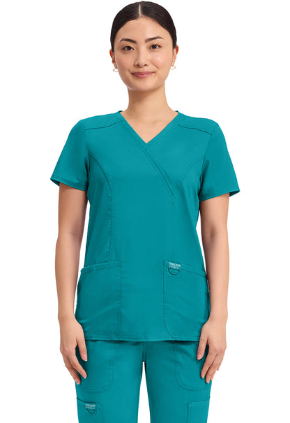 Top Clínico Mujer Revolution WW610 — Verde azulado