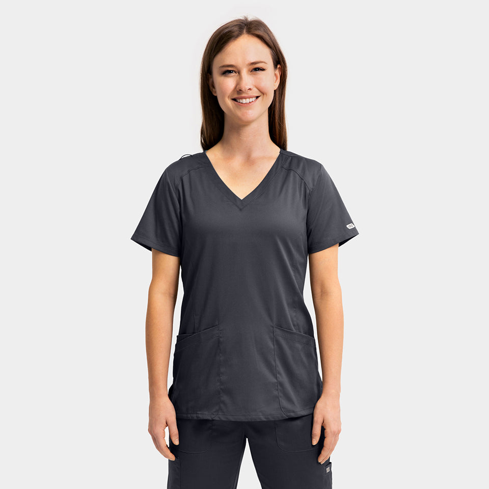 Top Clínico Mujer IRG 2801 — Gris