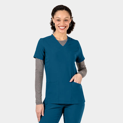 Top clínico mujer Epic 4801 IRG Scrubs en color azul caribe