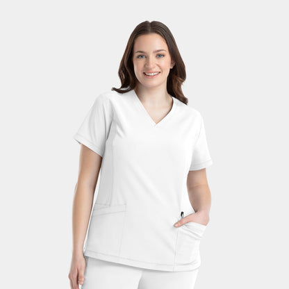 Top clínico mujer Epic 4801 IRG Scrubs en color blanco
