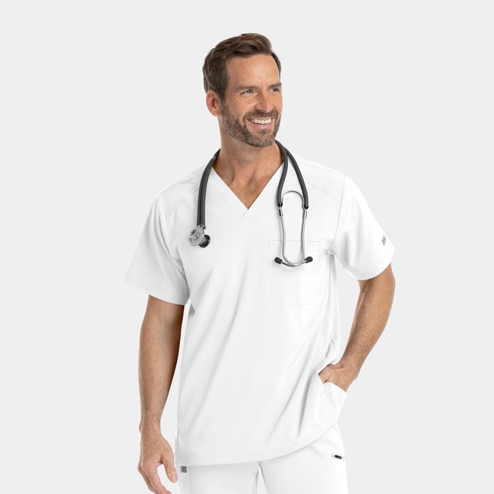 Top Clínico Hombre Epic 4851 — Blanco