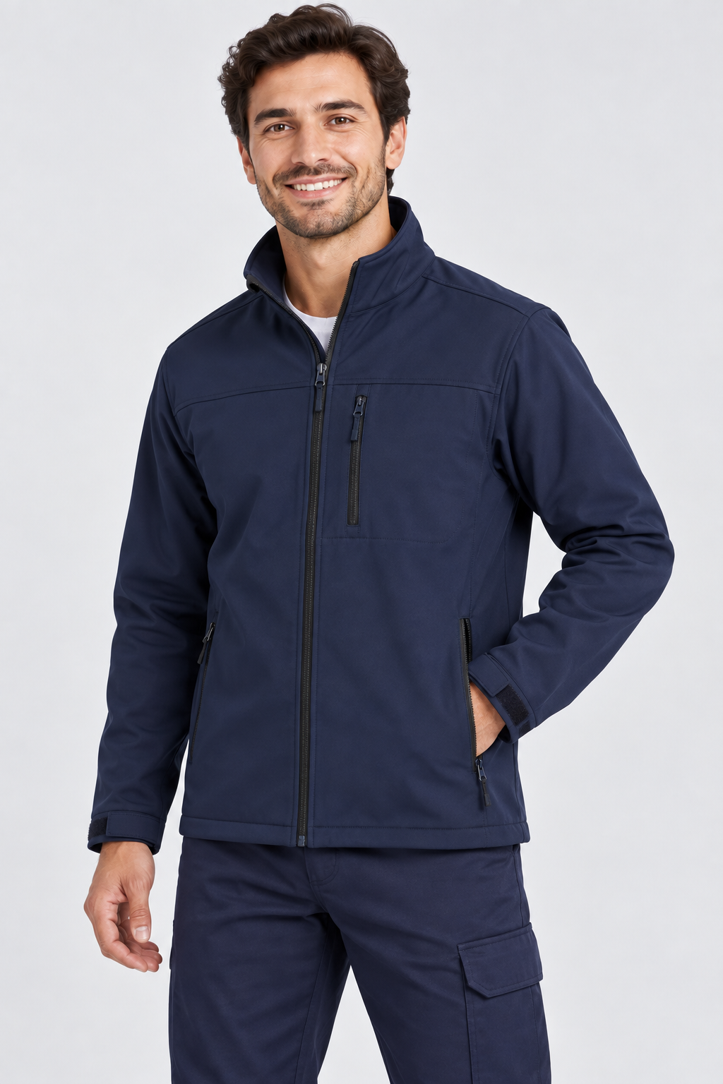 CHAQUETA SOFTSHELL MTX VARON — Azul marino