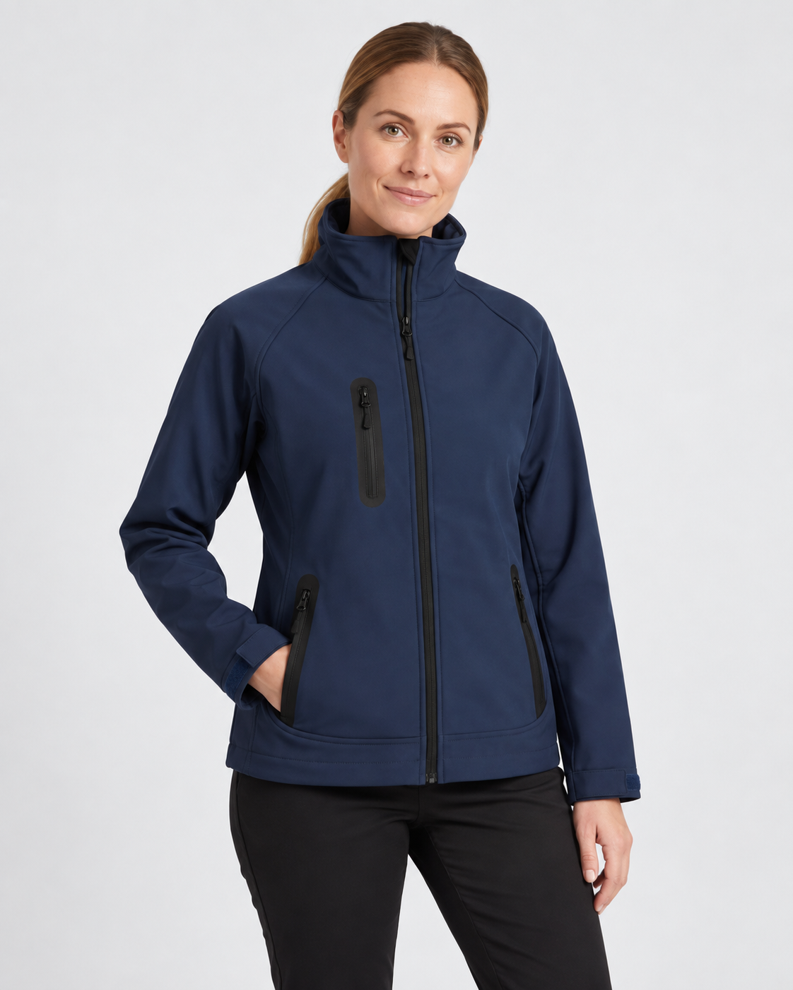 CHAQUETA SOFTSHELL MTX MUJER — Azul marino