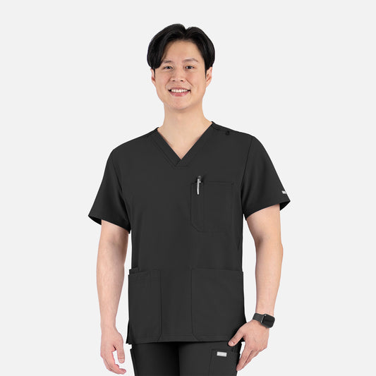 Top Clínico Hombre Momentum 5802 — Negro — imagen oficial