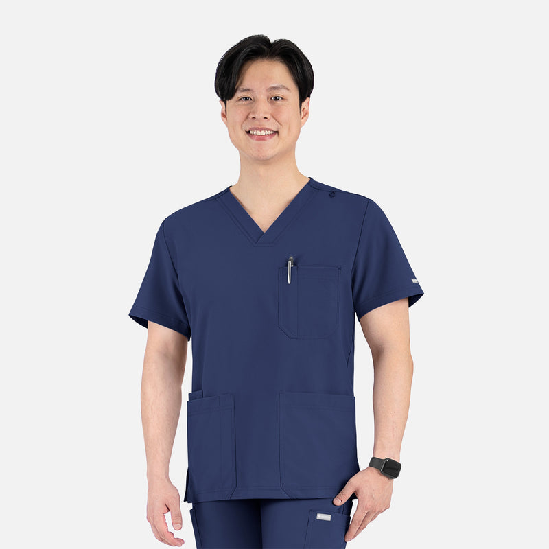 Top Clínico Hombre Momentum 5802 — Maevn — Azul marino