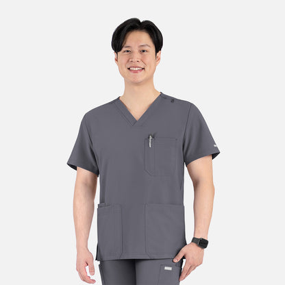 Top Clínico Hombre Momentum 5802 — Gris — imagen oficial
