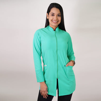 Bata Clínica Mujer Antifluido Ripholia BC-17 — Verde pastel