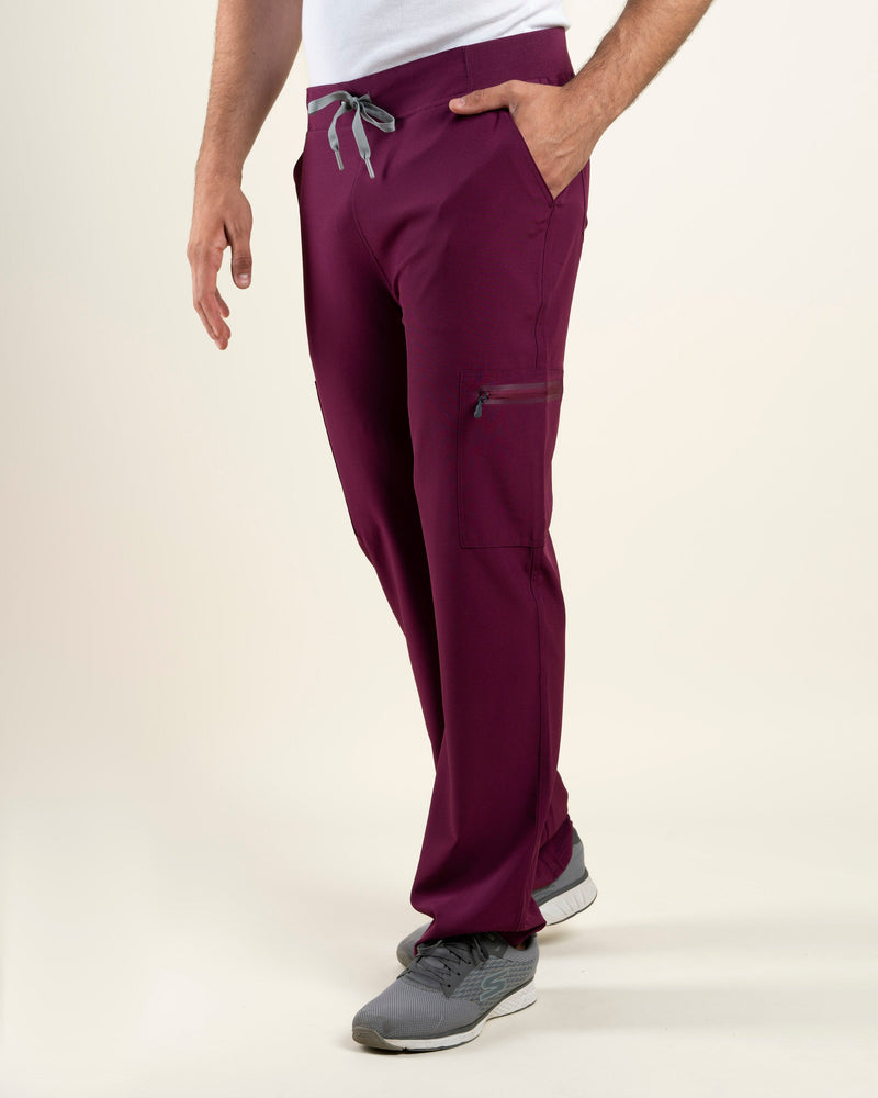 Pantalón Clínico Hombre Sport Stretch HP-S03 — Scorpi — Burdeo