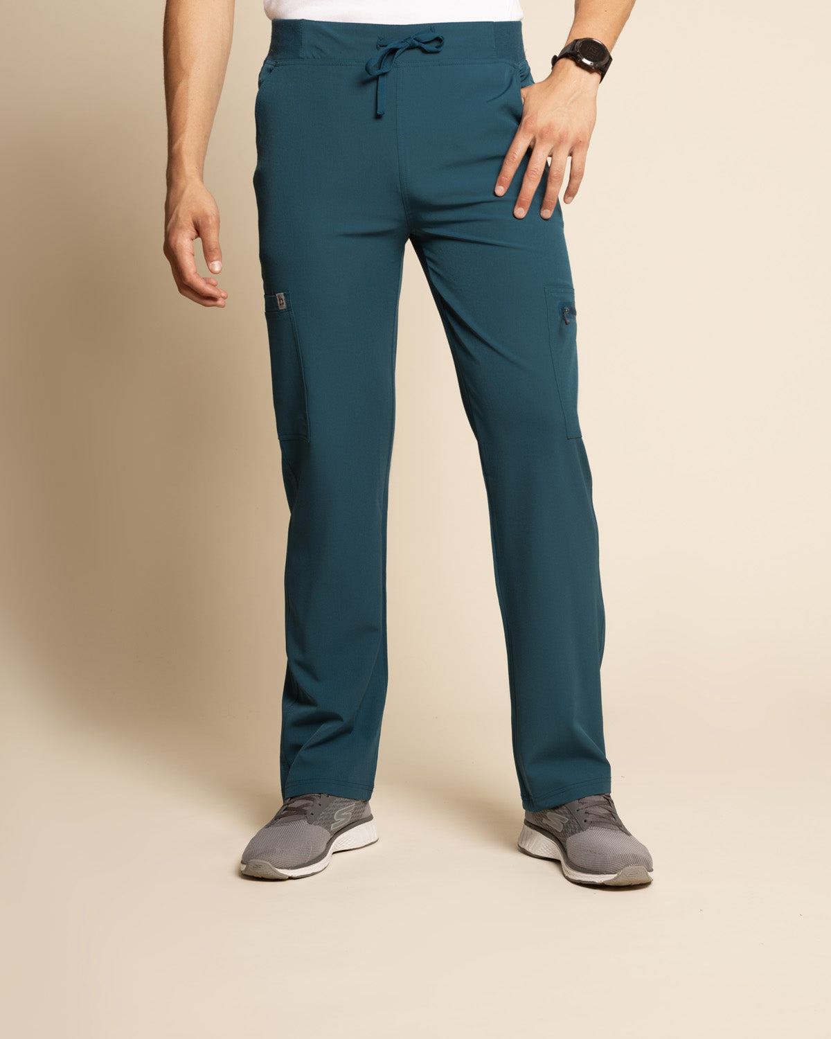 Pantalón Clínico Hombre Sport Stretch HP-S03 — Azul caribe — imagen oficial