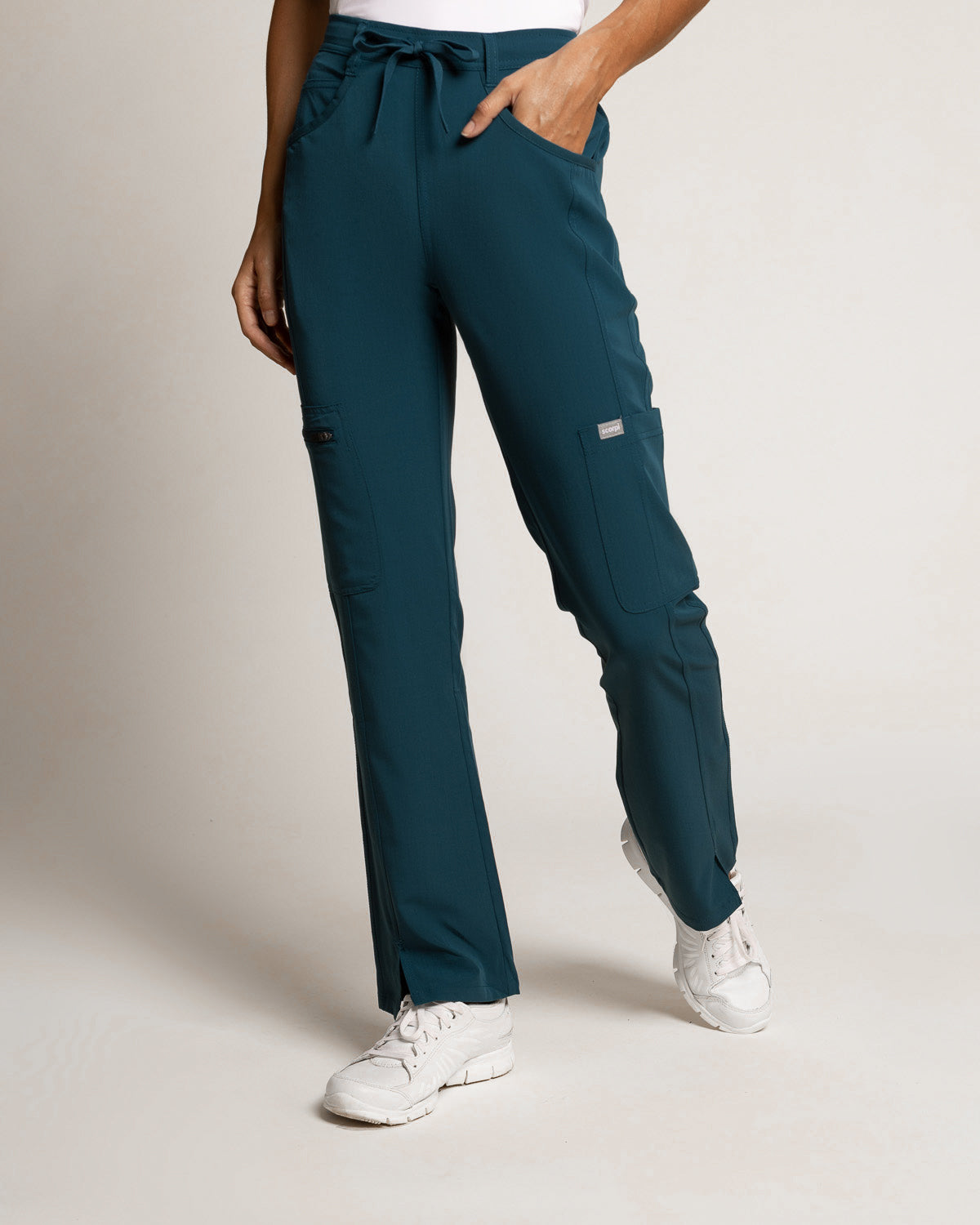 Pantalón Clínico Mujer Comfort MP-02 — Azul caribe — imagen principal oficial