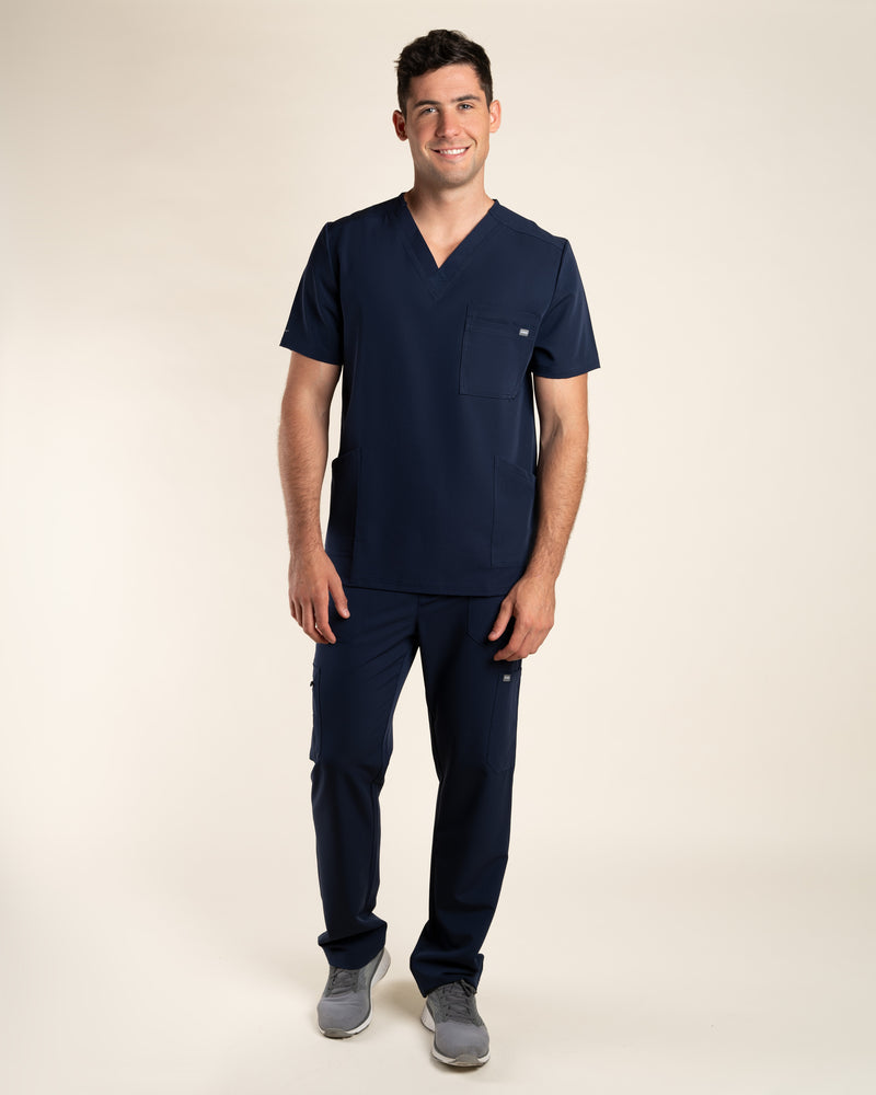 Top Clínico Hombre Aqua HT-29 — Scorpi — Azul marino