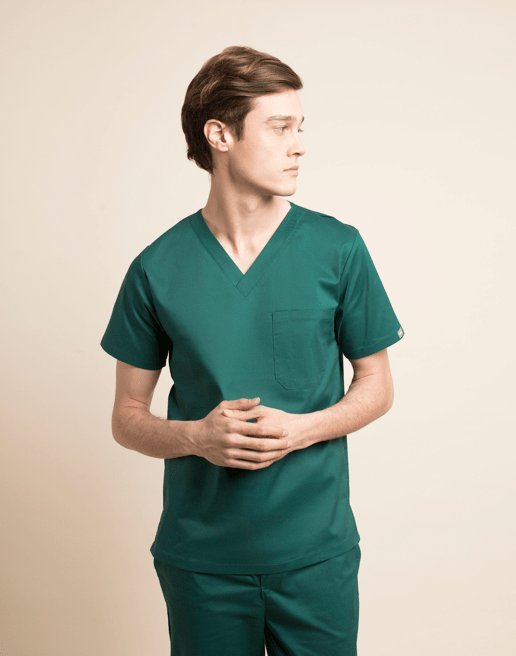 Top clínico hombre Scorpi Work HT-19 verde