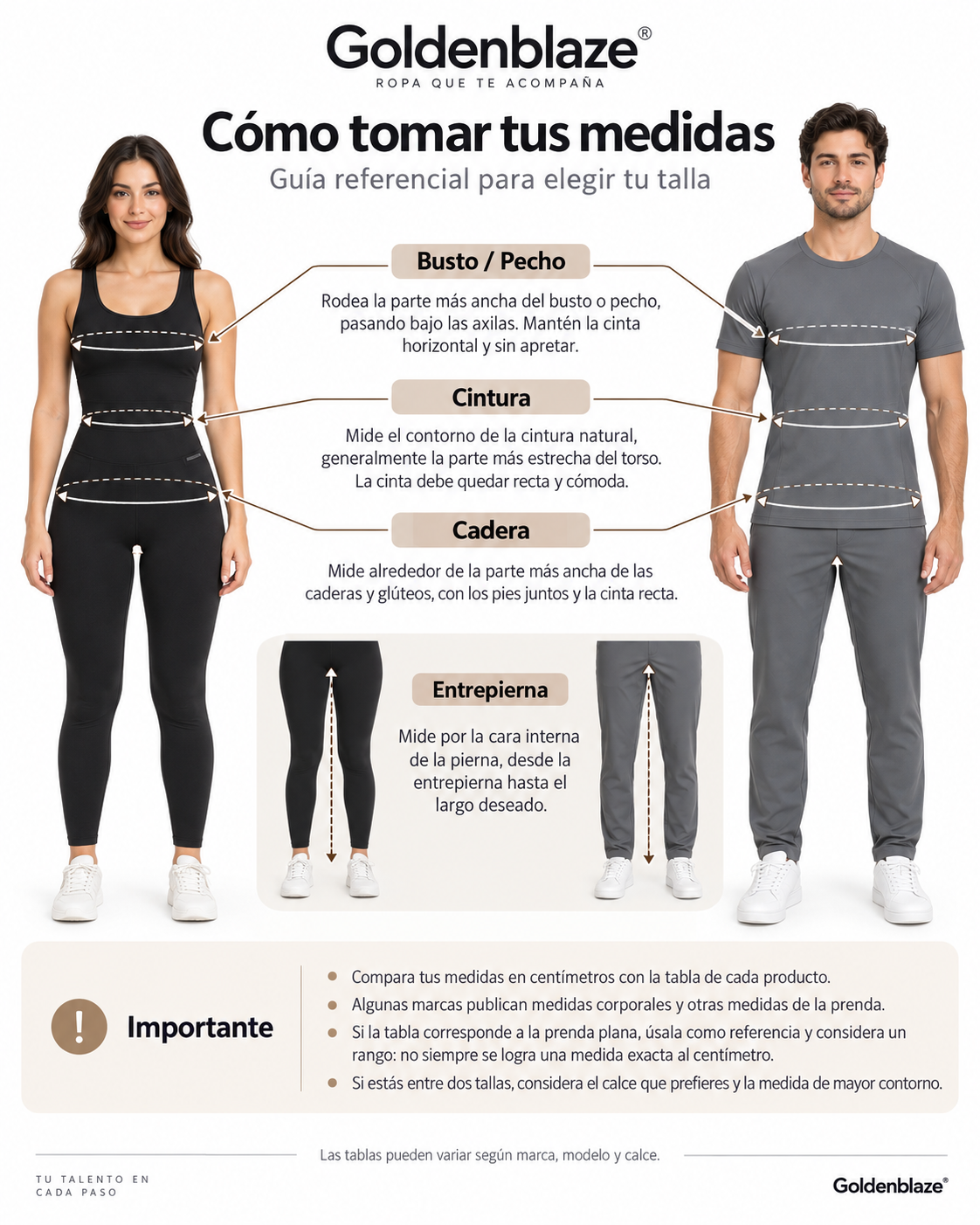 Cómo tomar tus medidas para elegir tu talla