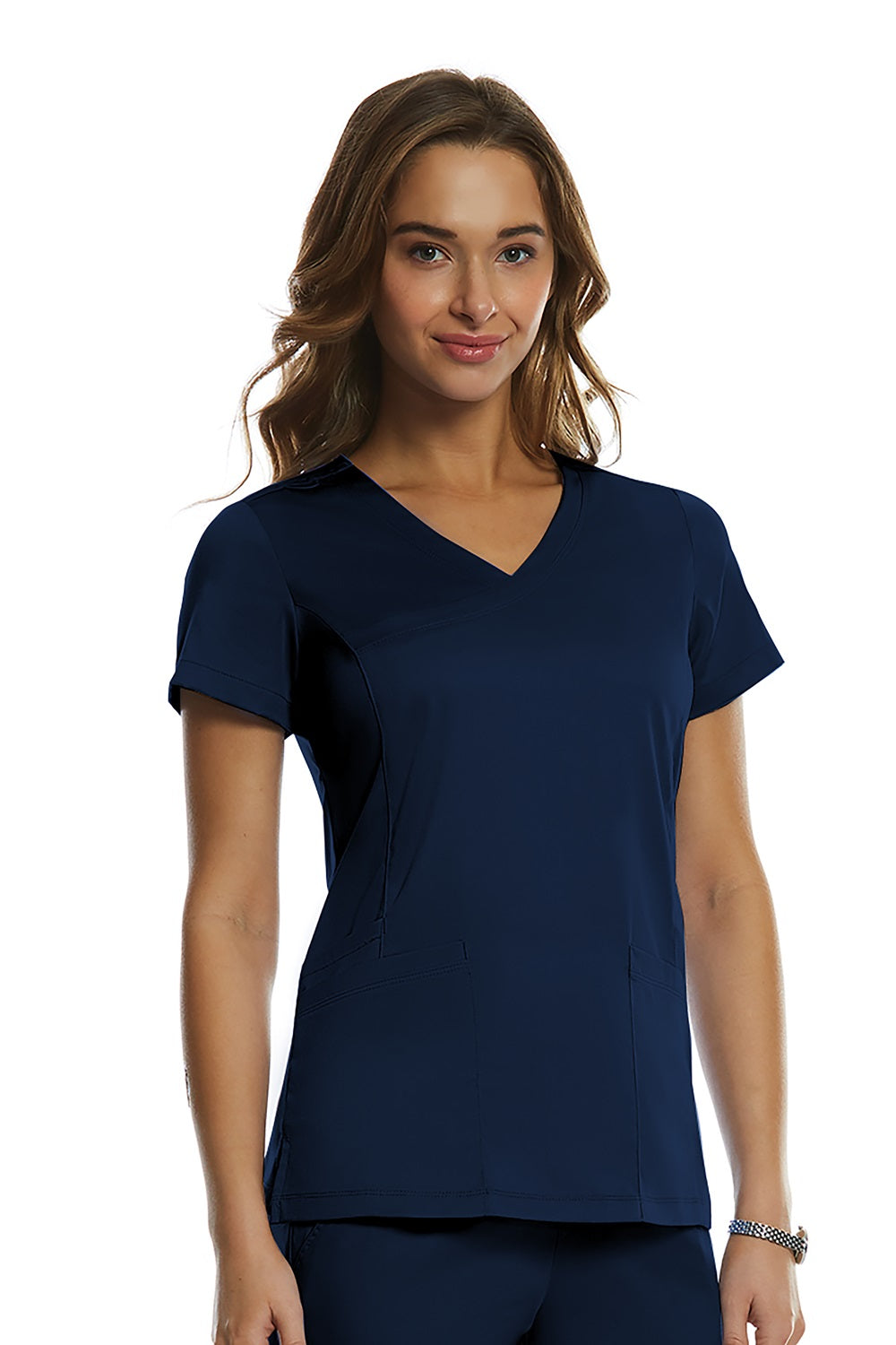 Top Clínico Mujer IRG 2803 — Azul marino — Vista frontal
