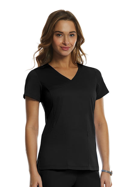 Top Clínico Mujer IRG 2803 — Negro — Vista frontal
