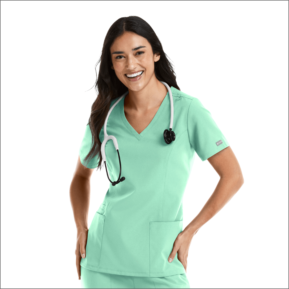 Top Clínico Mujer Momentum 5001 — Maevn — Verde Menta