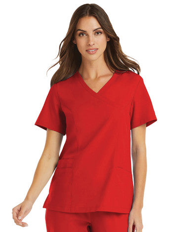 Top Clínico Mujer Momentum 5002 — Maevn — Rojo