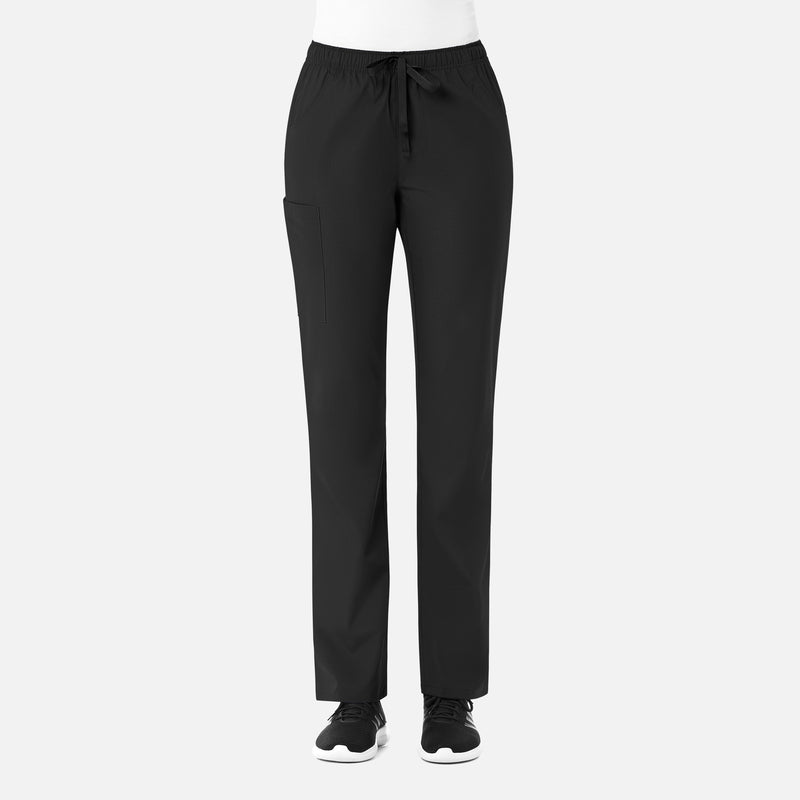 Pantalón Cargo Clínico Mujer Maevn Red Panda 9726T (Largo Tall) — Negro