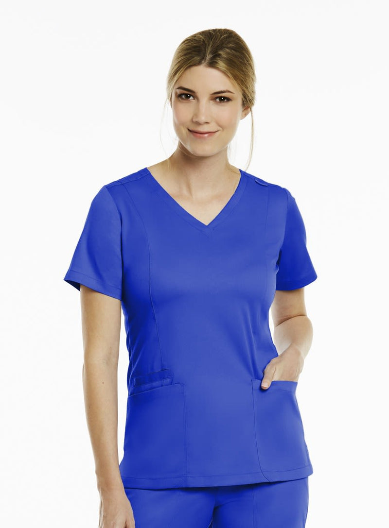 Top Clínico Mujer Matrix 3501 — Maevn — Azul rey