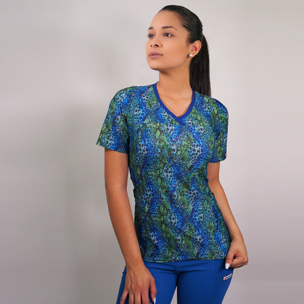 Top Dama Estampado Ripholia 2205 Verde Medicina