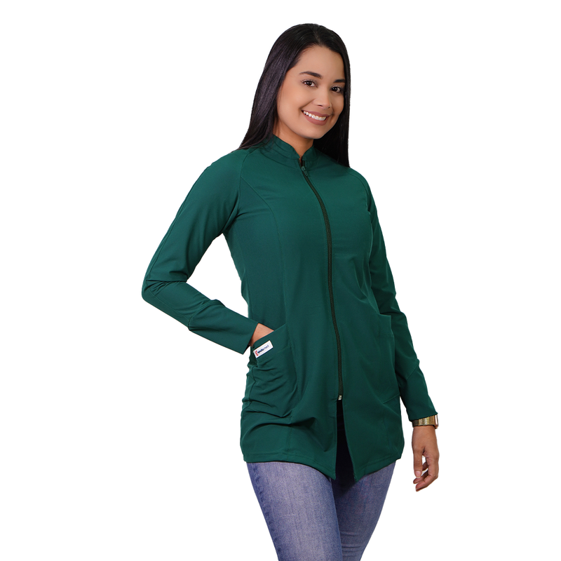 Bata Clínica Mujer Antifluido — Ripholia — Verde