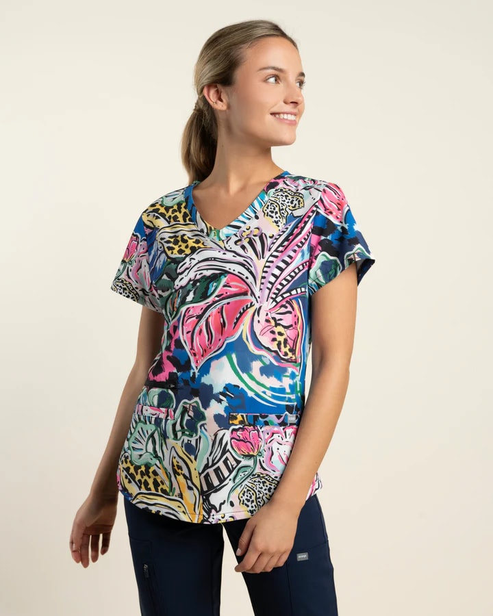 Top Clínico Mujer Estampado MT-24 Zanzíbar — Scorpi