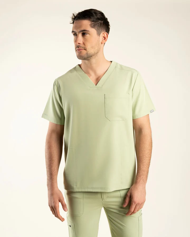Top clínico hombre Scorpi Comfort HT-02 Eucalipto