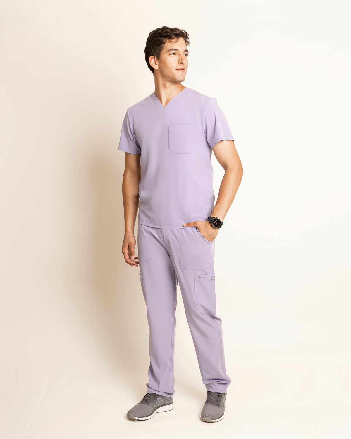 Top clínico hombre Scorpi Comfort HT-02 Lila