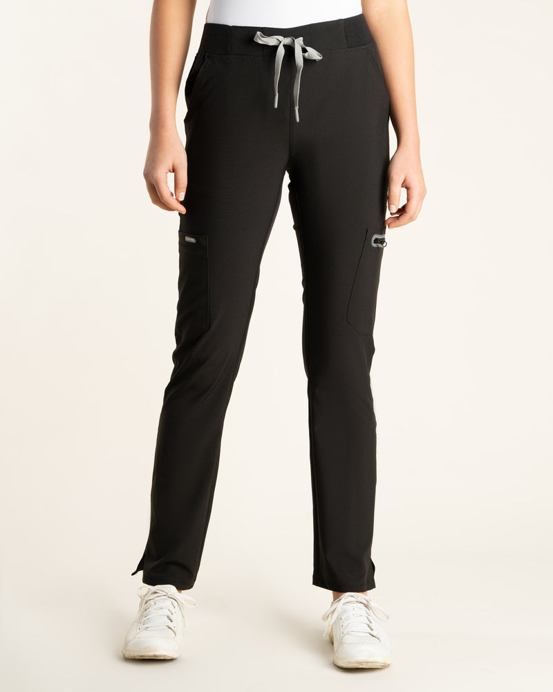 Top Clínico Mujer Sport Stretch MT-S03 — Scorpi — Negro