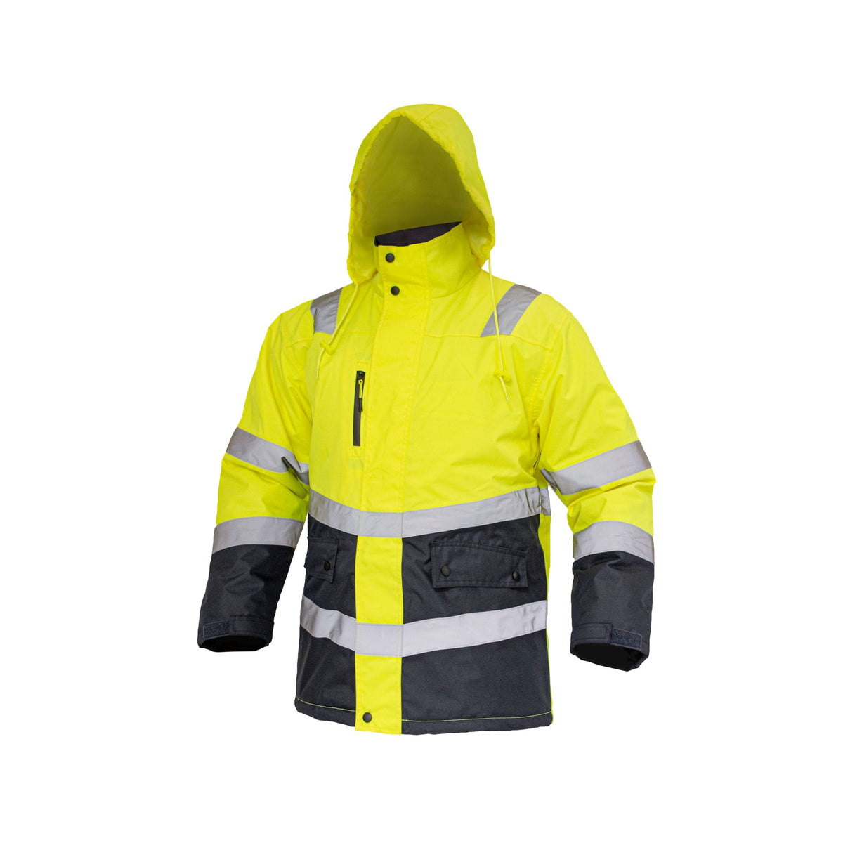 Texora TWorld 08401 Parka Térmica Hi-Vis Hombre Amarillo Gris Oscuro