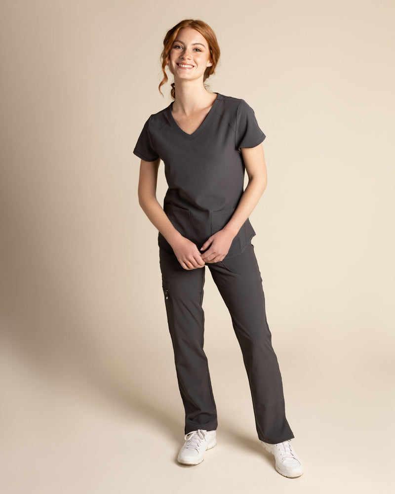 Top Clínico Mujer Wonder MT-12 — Scorpi — Gris